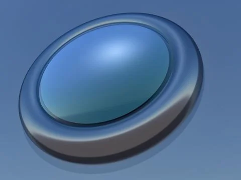 Simple button in blue execution with the speck of light Illustrazione stock