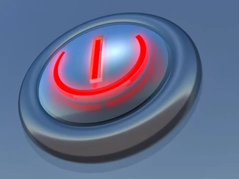 Simple button in blue execution with the speck of light Illustrazione stock