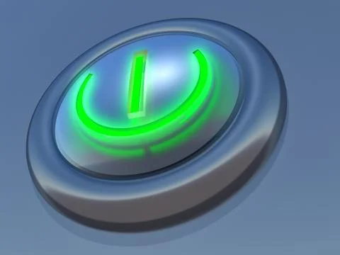 Simple button in blue execution with the speck of light Illustrazione stock