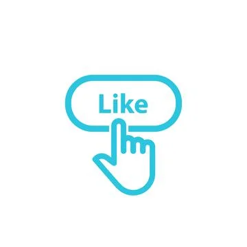 Simple like button. Isolated on white background. From blue icon set. Stock Illustration