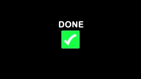 Simple button labeled done with green. Simple button labeled done completio.. Stock Footage 337021110