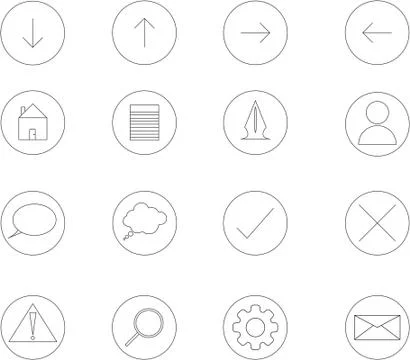 Simple Buttons Stock-Illustration