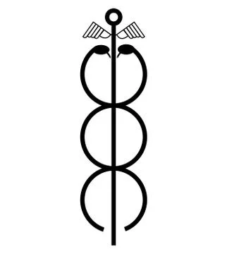 Simple Caduceus rod symbol Stock-Illustration