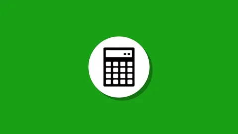 Simple calculator icon animation on green screen background motion graphic Stock Footage 327762843