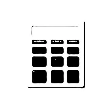 Simple calculator icon. Concept of calculation, finance, and accounting. Illustrazione stock
