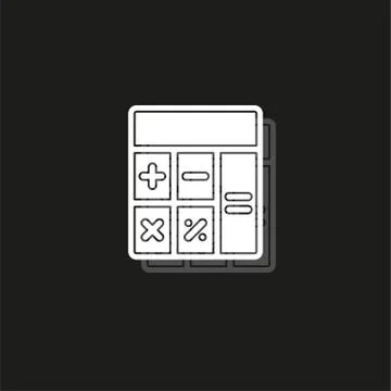 Simple Calculator Vector Icon Stock Illustration