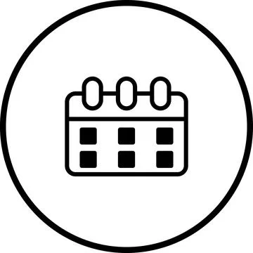 Simple calendar icon design representing schedule management and organization 스톡 일러스트