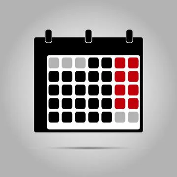 Simple calendar icon Stock Illustration