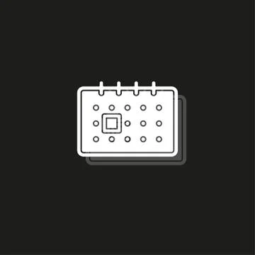 Simple Calendar Vector Icon Stock Illustration