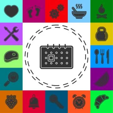 Simple Calendar Vector Icon Stock Illustration