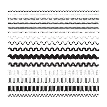 Simple calligraphic lines Stockillustratie