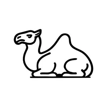 Simple camel Vector with Minimalist and modern design Stock Illustration