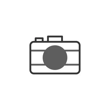Simple camera icon conveying digital photography capturing memories documen.. Stock Illustration