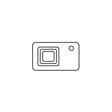 Simple camera outline icon Stock Illustration