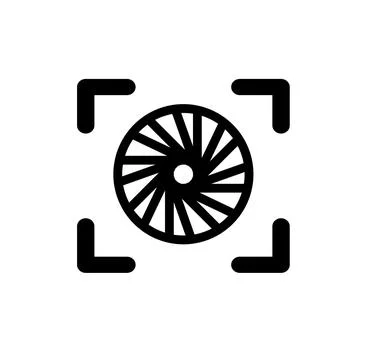 Simple camera shutter photography vector logo and icon Stock Illustration