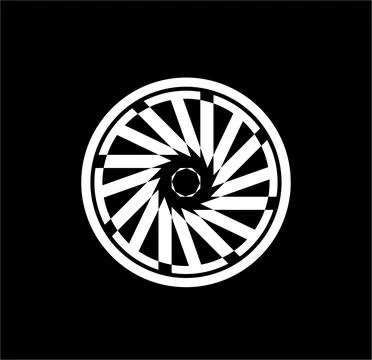 Simple camera shutter photography vector logo and icon Stock Illustration