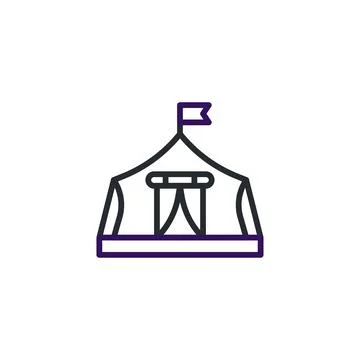 Simple camping tent icon design, symbol adventure and recreation destinatio.. 스톡 일러스트