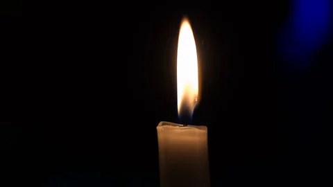 Simple candle fire for sad day Stock Footage 126451183