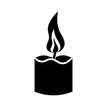 Simple candle icon Stock Illustration