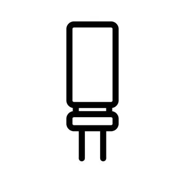 Simple capacitor icon. Electronic component. Vector. Illustrazione stock
