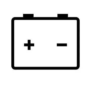 Simple car battery icon. Vector. Stock Illustration