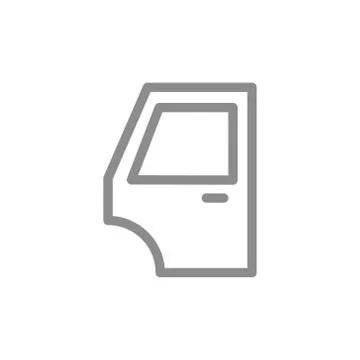 Simple car door line icon. Symbol and sign vector illustration design. Isolated Stock Illustration