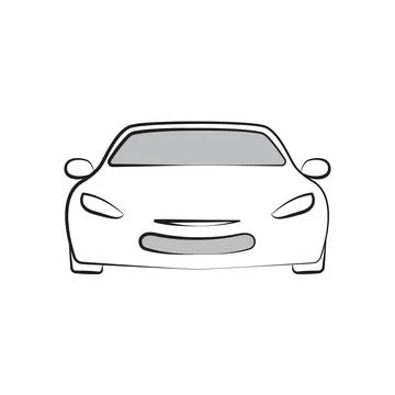 Simple Car Icon Stock Illustration