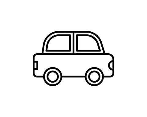 Simple Car Icon Vector. Flat Hatchback symbol. Perfect Black pictogram illust Stock Illustration