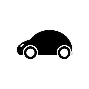 Simple car silhouette vector illustration isolated on white background. Stock Illustration