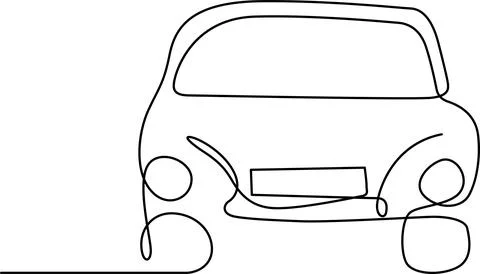 Simple car sketch Vector Illustrazione stock