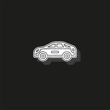 Simple Car Vector Icon Illustrazione stock