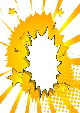 Simple Cartoon Background, comic book abstract speech bubble backdrop. Retr.. 库存插图