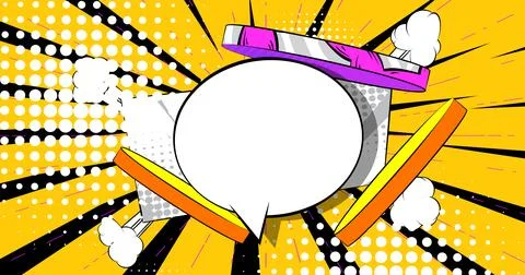 Simple Cartoon Background, comic book abstract backdrop. Retro vector comic.. 스톡 일러스트