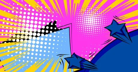 Simple Cartoon Background, comic book abstract backdrop. Retro vector comic.. Illustrazione stock