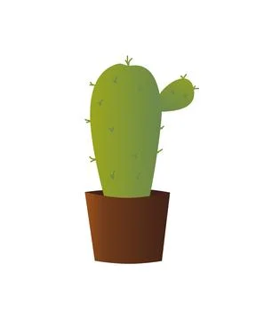 Simple Cartoon Cactus Drawing Stock Illustration