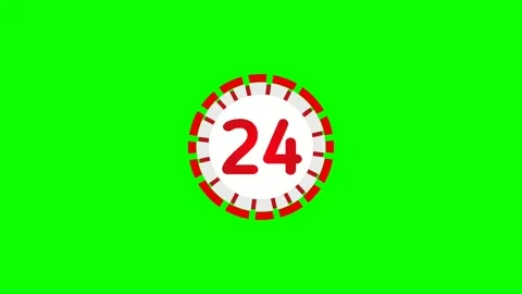Simple cartoon countdown from 30 to 1. w... | Stock Video | Pond5