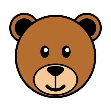 Simple Cartoon Of A Cute Bear Stock Illustration