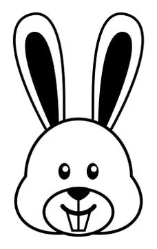 Simple cartoon of a cute rabbit Stock Illustration