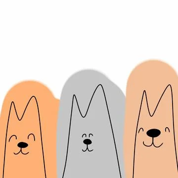 Simple cartoon happy fox squirrel on white background Ilustração Stock