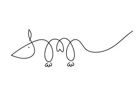 Simple cartoon rat logo. Stock Illustration