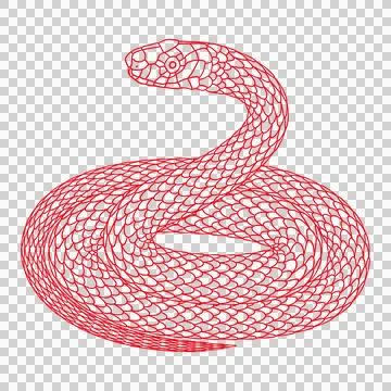 A simple cartoon snake illustration 库存插图