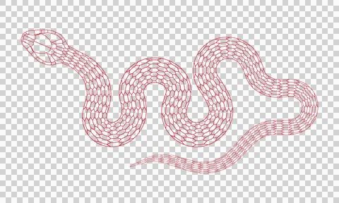 A simple cartoon snake pattern 库存插图