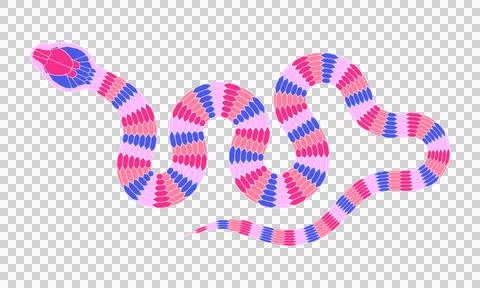 A simple cartoon snake pattern Stockillustratie