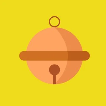 Simple Cartoon Sphere Bell Vector Illustration Stock Illustration