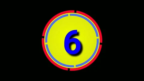 Simple cartoon Straight count from 1 to 100. with a rotating circle frame Vidéo 197451762