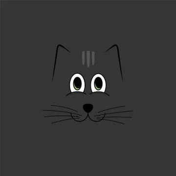 Simple cat on background Stock Illustration