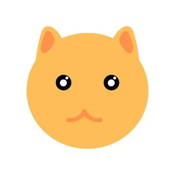 Simple cat face design illustration Stock Illustration