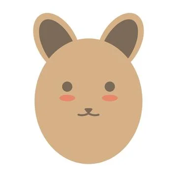 Simple cat face design illustration Stock Illustration