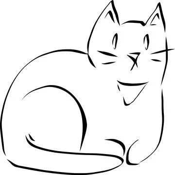 Simple cat icon Illustrazione stock