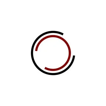 Simple CC, CCO initials line art company logo Stock Illustration